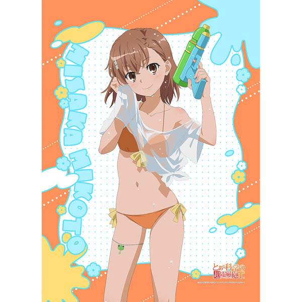 『とある科学の超電磁砲T』描き下ろしB2タペストリー(御坂美琴/水遊び)Wスエード