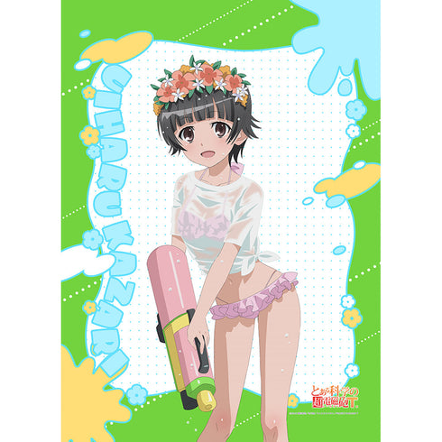 『とある科学の超電磁砲T』描き下ろしB2タペストリー(初春飾利/水遊び)Wスエード