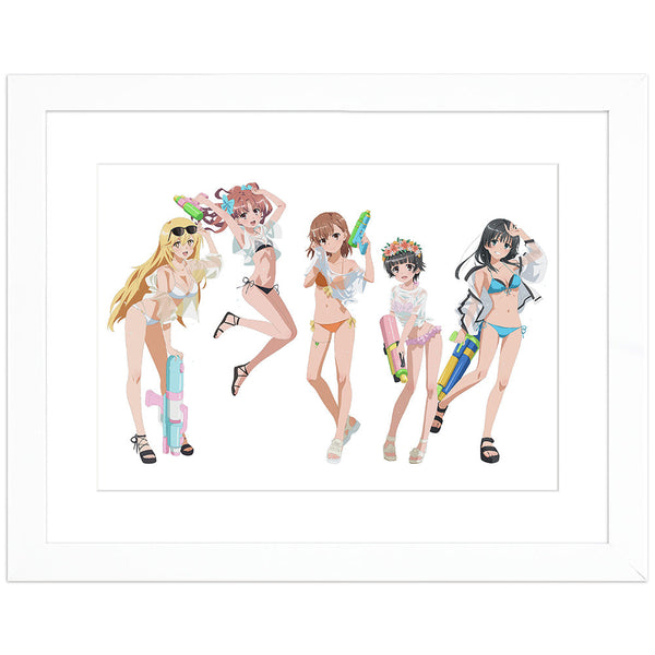 『とある科学の超電磁砲T』描き下ろしキャラファイングラフ(水遊び)A4