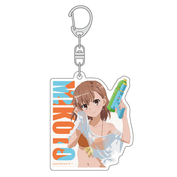 『とある科学の超電磁砲T』描き下ろしアクリルキーホルダー(御坂美琴/水遊び)