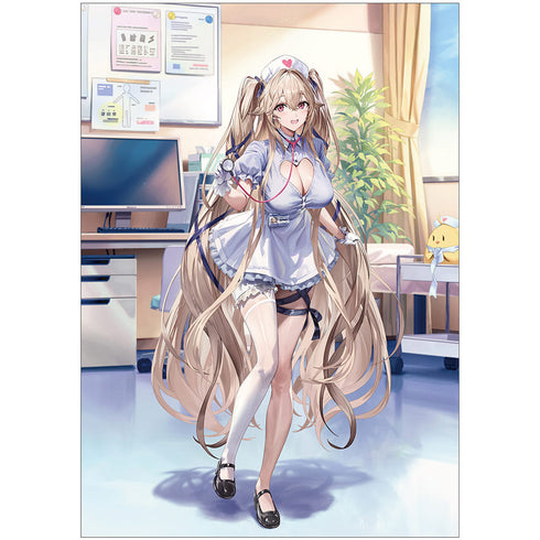 『アズールレーン』描き下ろしキャラファイングラフ (アンカレッジ/ナース) A4
