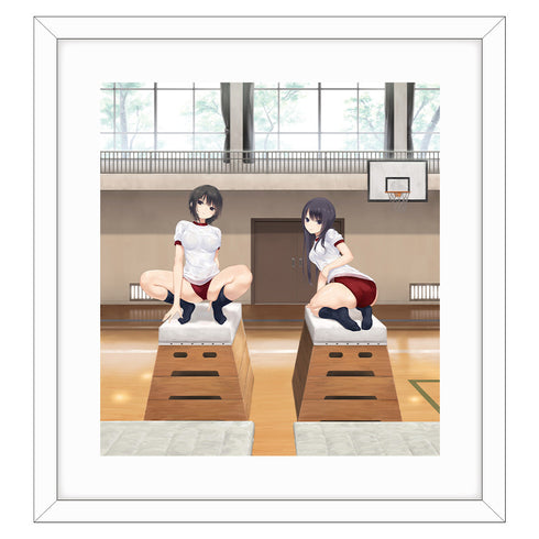 『珈琲貴族先生』描き下ろし複製原画 (青山澄香&白峰莉花/跳び箱)