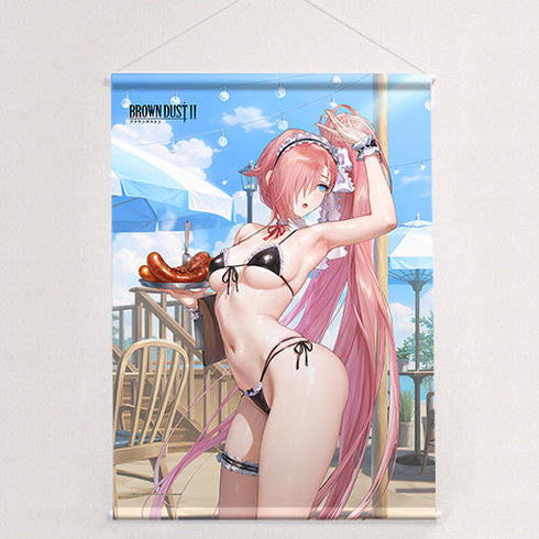 『ブラウンダスト2』B2タペストリー (ルヴィア/メイドビキニ)Wスエード