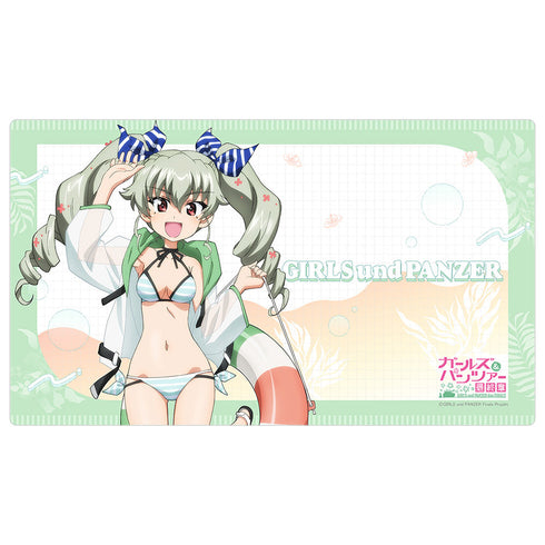 『ガールズ&パンツァー 最終章』描き下ろしラバーマット(アンチョビ/リゾート水着)