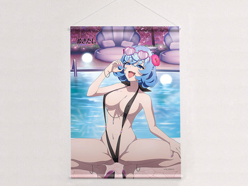 "Nukitashi THE ANIMATION" Original B2 Tapestry (Ikuko Onobe / Night Pool) Double Suede