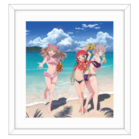 『グリッドマンユニバース』描き下ろし額装高精細アート(南夢芽&飛鳥川ちせ&ムジナ/水着)