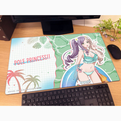 Pole Princess! newly drawn rubber mat (Mio Higashisaka / swimsuit)