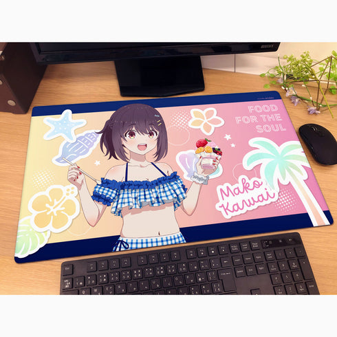 『日々は過ぎれど飯うまし』描き下ろしラバーマット(河合まこ/水着)