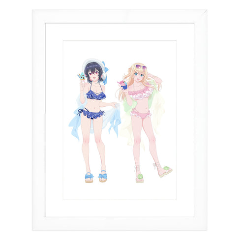 『クラスで2番目に可愛い女の子と友だちになった』描き下ろしキャラファイングラフ(水着)A4