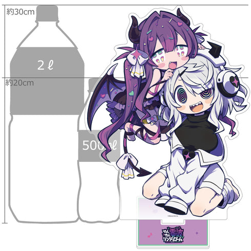 "YunYun Denpa Syndrome" Exclusive Extra-Large Acrylic Stand (Q-chan & YunYun)