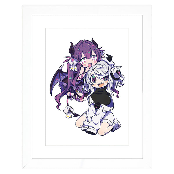 "YunYun Denpa Syndrome" Original Character Fine Art Print (Q-chan & YunYun) A4