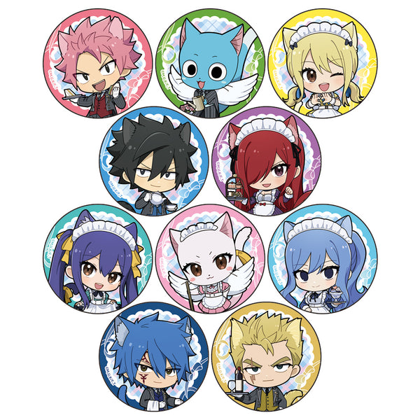 『FAIRY TAIL 100年クエスト』トレーディング缶バッジ(猫耳給仕服/ミニキャラ)【BOX】