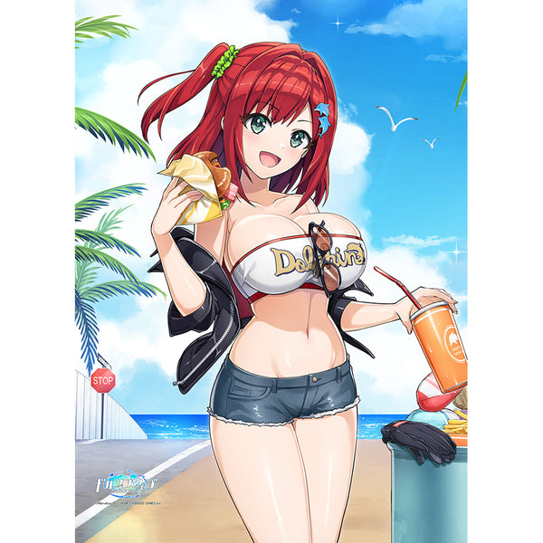"Dolphin Wave" Original B2 Tapestry (Ika Sakimiya / Coast Riding) Double Suede