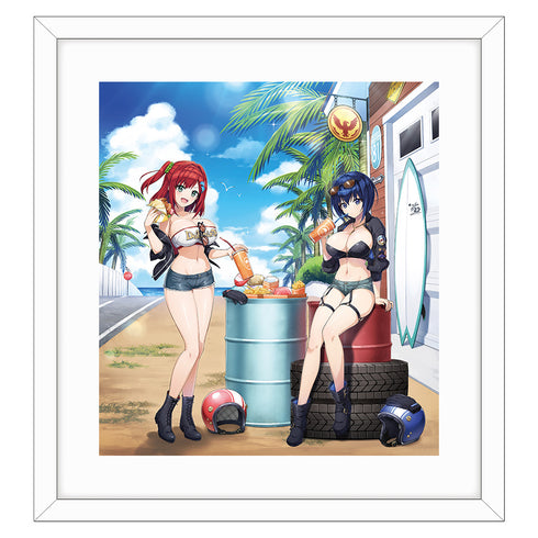 《海豚之浪》全新绘制复刻原画(咲宫 入华&都条 美知留/冲浪)