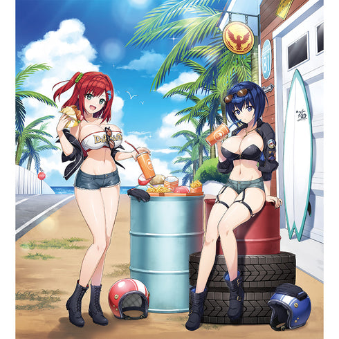 《海豚之浪》全新绘制复刻原画(咲宫 入华&都条 美知留/冲浪)