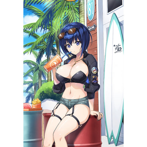 《海豚之波》全新绘制枕套封面(都条美知留/海岸骑行)