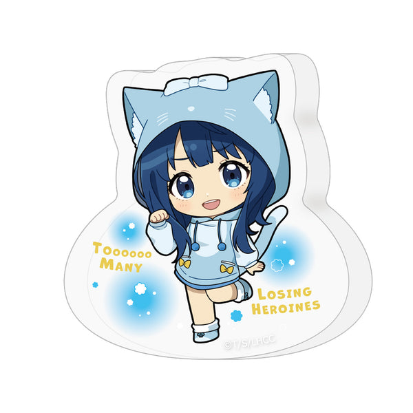 "There Are Too Many Losing Heroines!" Die-Cut Acrylic Block (Anna Nanami / Animal Ear Hoodie)