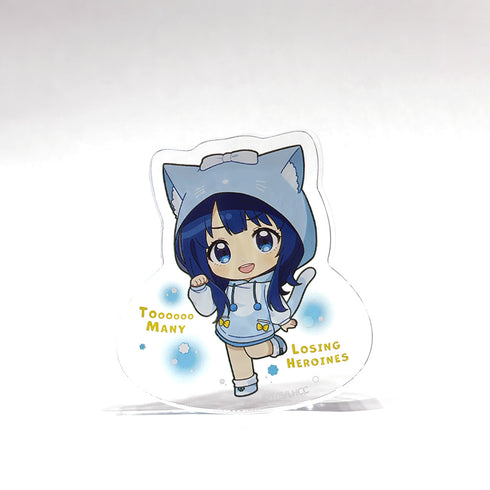 "There Are Too Many Losing Heroines!" Die-Cut Acrylic Block (Anna Nanami / Animal Ear Hoodie)