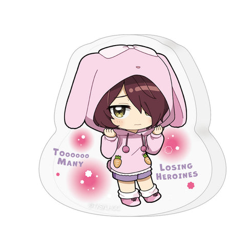 "There Are Too Many Losing Heroines!" Die-Cut Acrylic Block (Chika Komari / Animal Ear Hoodie)