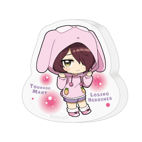"There Are Too Many Losing Heroines!" Die-Cut Acrylic Block (Chika Komari / Animal Ear Hoodie)