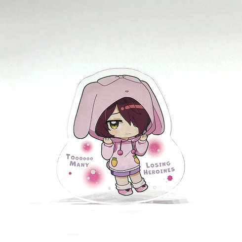 "There Are Too Many Losing Heroines!" Die-Cut Acrylic Block (Chika Komari / Animal Ear Hoodie)