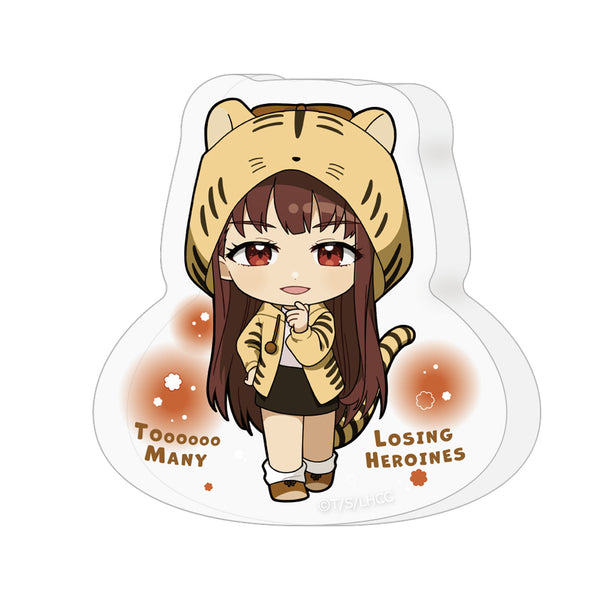 "There Are Too Many Losing Heroines!" Die-Cut Acrylic Block (Hibari Hakohara / Animal-Ear Hoodie)