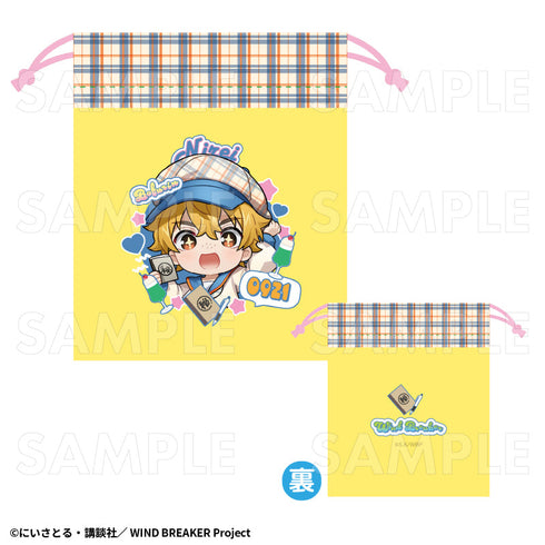 『WIND BREAKER』チェックセーラー 巾着ポーチ 楡井秋彦