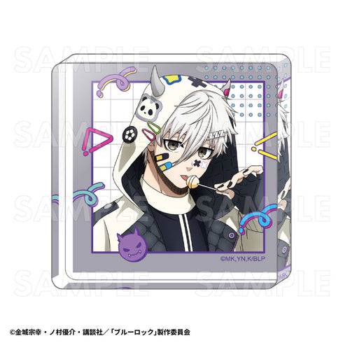 『ブルーロック』でびデコパーカー ミニアクリルブロック 凪誠士郎