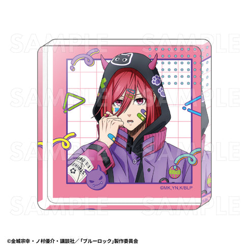 『ブルーロック』でびデコパーカー ミニアクリルブロック 千切豹馬