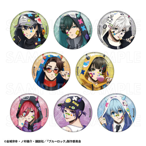『ブルーロック』でびデコパーカー トレーディンググリッター缶バッジ【BOX】