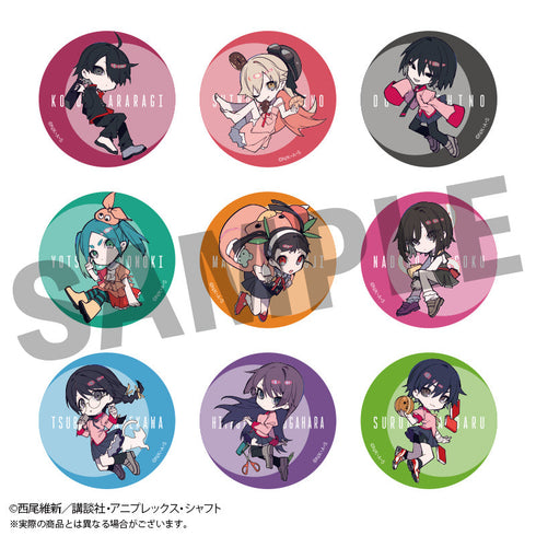 『〈物語〉シリーズ×望月けい』トレーディングちびキャラ缶バッジ全9種【BOX】