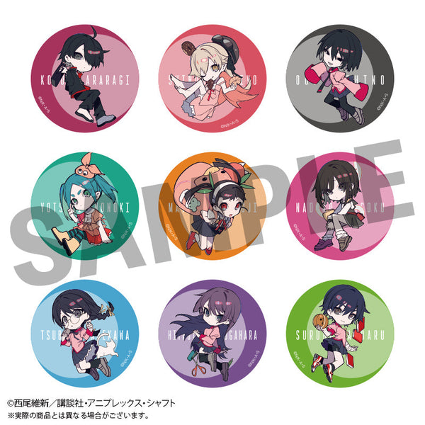 『〈物語〉シリーズ×望月けい』トレーディングちびキャラ缶バッジ全9種【BOX】
