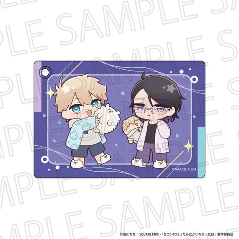 『合コンに行ったら女がいなかった話』りらたいむ 合皮パスケース 藤・浅葱