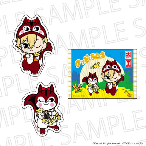 『クッピーラムネ×IDOLiSH7 (アイドリッシュ7)』ダイカットステッカーセット ラム&六弥ナギ