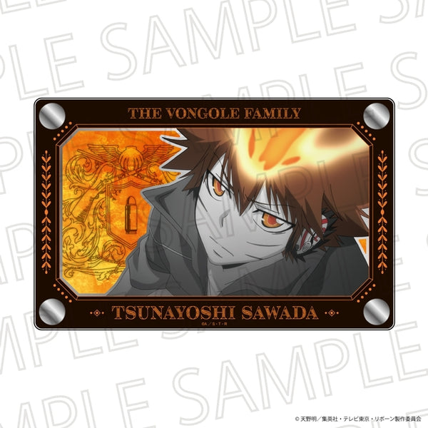 "The Hitman Reborn!" Triple-Layer Acrylic Mirror Plate: Tsuna Sawada (Accent Color)