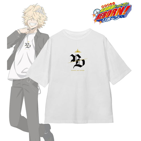 『家庭教師ヒットマンREBORN!』描き下ろし ベルフェゴール(10年後) カジュアルコーデver. 着用BIGシルエットTシャツユニセックス【202512再販】