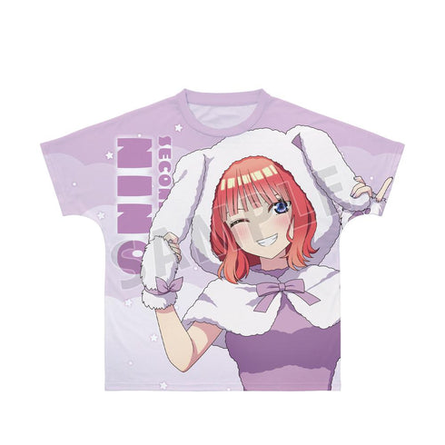 『五等分の花嫁』描き下ろし 中野二乃 動物もこもこ着ぐるみver. フルグラフィックTシャツユニセックス【202501再販】