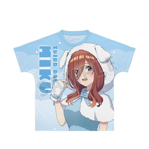 『五等分の花嫁』描き下ろし 中野三玖 動物もこもこ着ぐるみver. フルグラフィックTシャツユニセックス【202501再販】