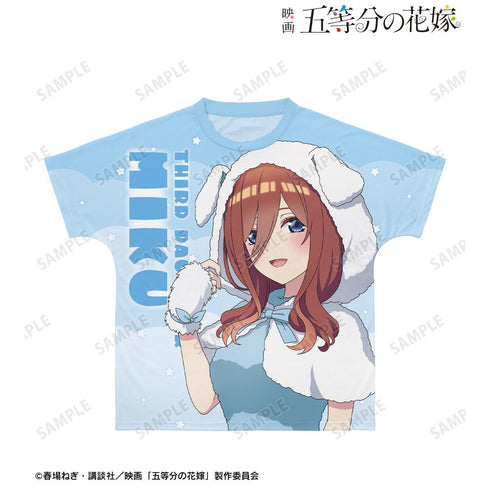 『五等分の花嫁』描き下ろし 中野三玖 動物もこもこ着ぐるみver. フルグラフィックTシャツユニセックス【202501再販】