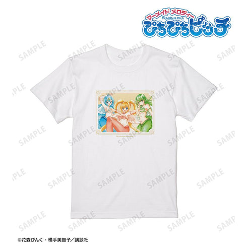 『ぴちぴちピッチ』花森ぴんく先生 描き下ろし 集合 羽を纏ったマーメイドver. Tシャツレディース【202502再販】