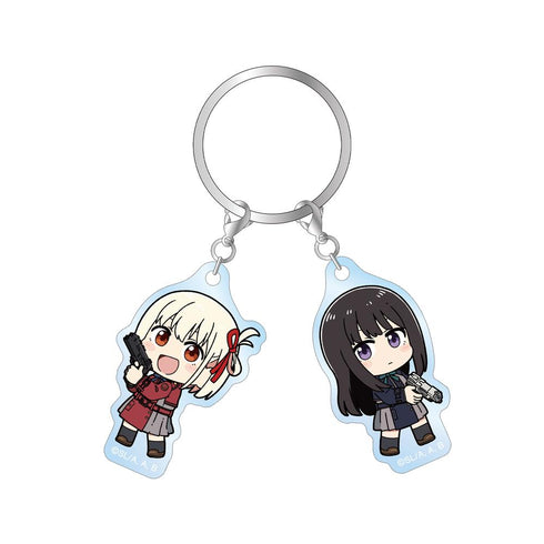 『リコリス・リコイル』描き起こし 錦木千束&井ノ上たきな Art by 荒* ちびキャラ 2連アクリルキーホルダー ver.A【202511再販】