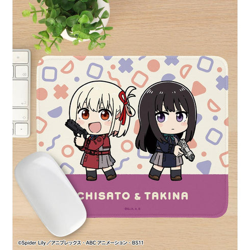 『リコリス・リコイル』描き起こし 錦木千束&井ノ上たきな Art by 荒* ちびキャラ マウスパッド ver.A【202504再販】
