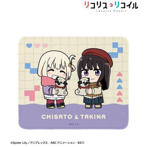 『リコリス・リコイル』描き起こし 錦木千束&井ノ上たきな Art by 荒* ちびキャラ マウスパッド ver.D【202504再販】