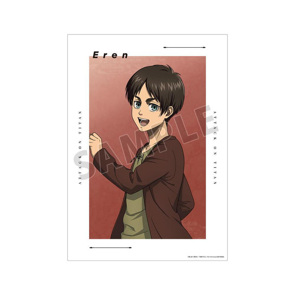 『進撃の巨人』描き下ろし エレン 過去ver. A3マット加工ポスター【202512再販】