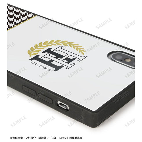 『ブルーロック』白宝高校校章 スクエア強化ガラスiPhoneケース【202503再販】