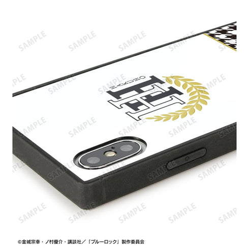『ブルーロック』白宝高校校章 スクエア強化ガラスiPhoneケース【202503再販】