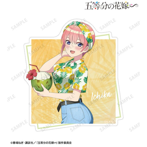 『五等分の花嫁∽』描き下ろし 中野一花 アロハシャツver. トラベルステッカー