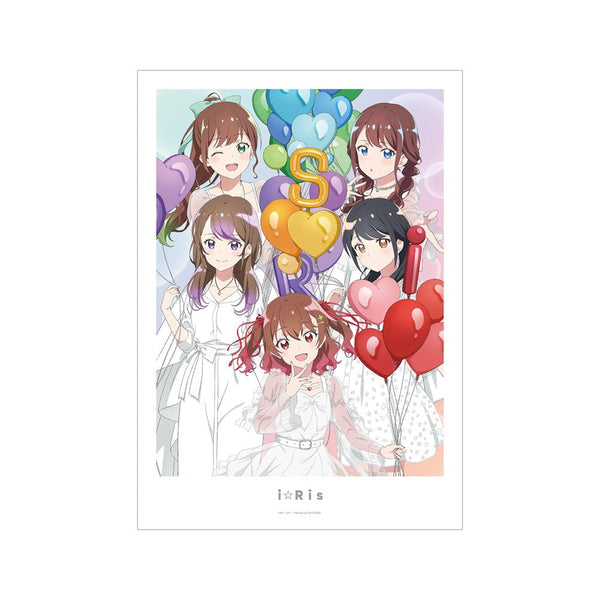 『i☆Ris the Movie - Full Energy!! -』描き下ろし 集合 ホワイトワンピースver. A3マット加工ポスター
