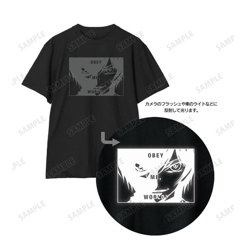 『コードギアス 反逆のルルーシュ』「世界よ、我に従え!」 リフレクタープリントTシャツレディース【202511再販】