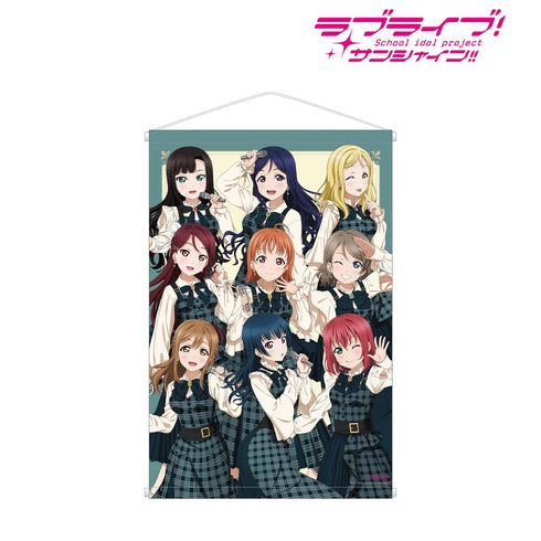 『ラブライブ!サンシャイン!!』描き下ろし 集合 チェックワンピース衣装ver. A1タペストリー【202510再販】